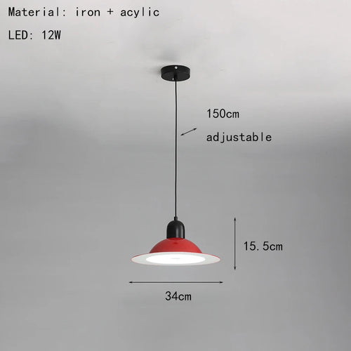 Adjustable wire metal LED pendant light - vue 12 sur 17