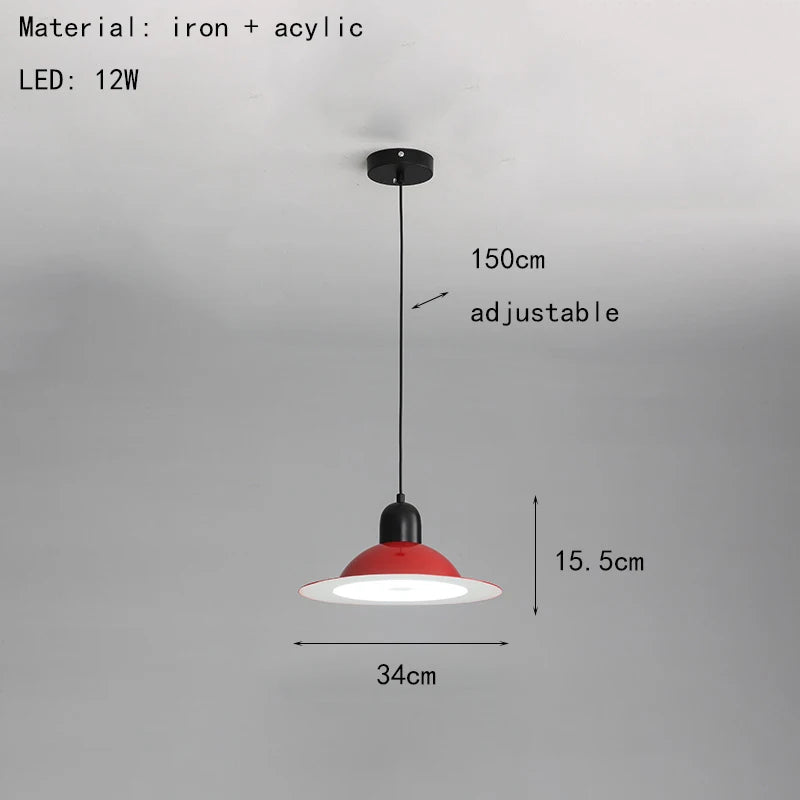 Adjustable wire metal LED pendant light - vue 11 sur 17