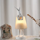 Retro resin rabbit desk lamp for interior decor