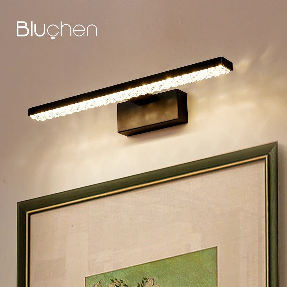 Modern LED wall light with glossy shade and elegant design