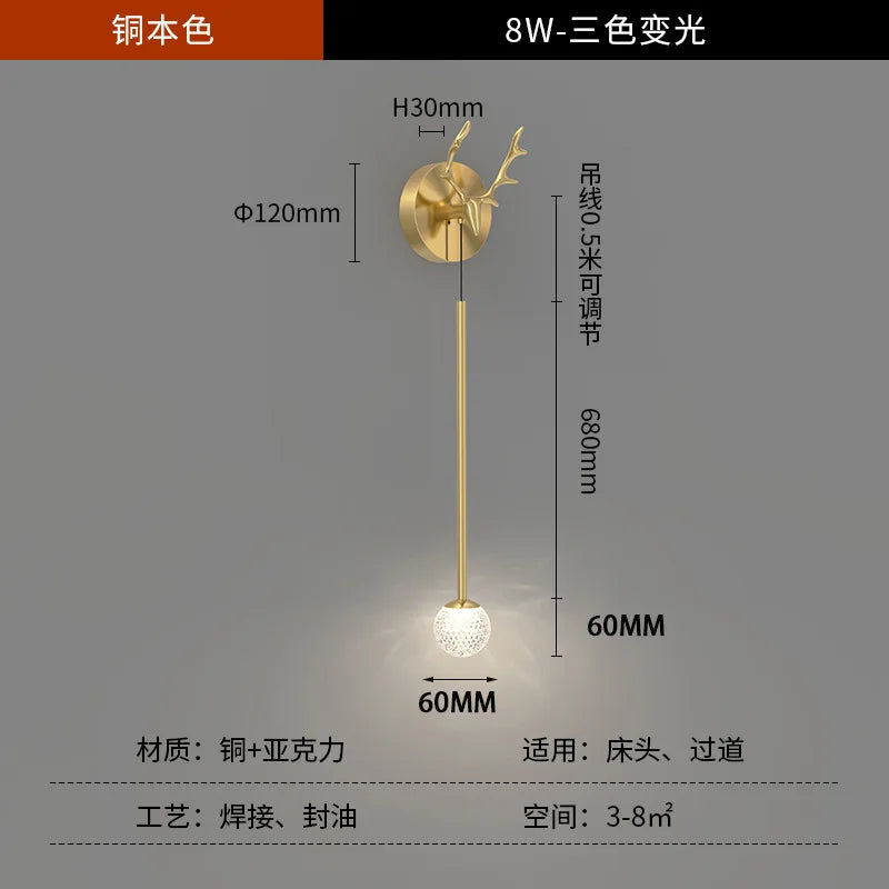 Designer copper wall light for creative and modern interiors - vue 7 sur 9