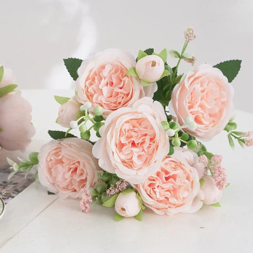 Artificial peony bouquet for indoor floral decoration - vue 17 sur 17