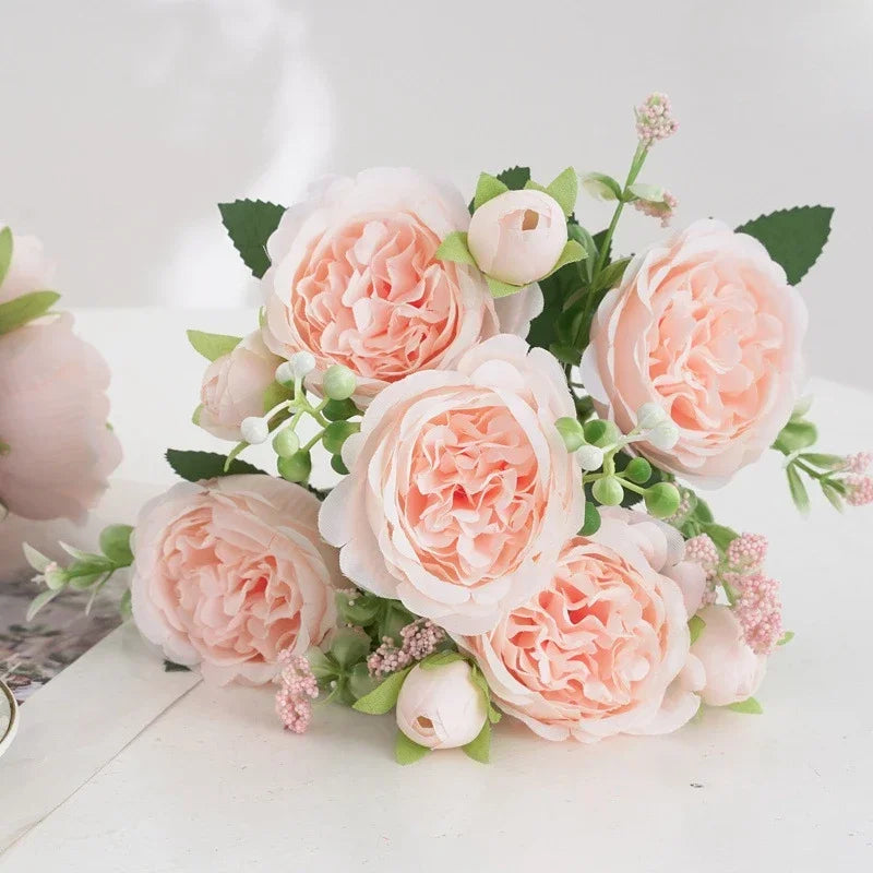 Artificial peony bouquet for indoor floral decoration - vue 16 sur 17