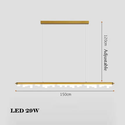Modern minimalist black gold chandelier for interior decoration - vue 10 sur 12