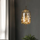 Nordic red mesh bedside pendant light for girls
