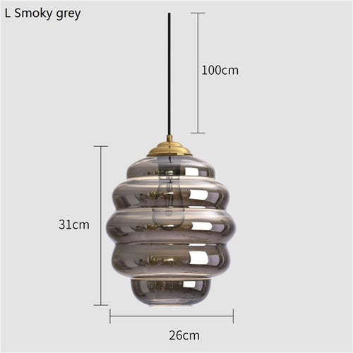 Modern nordic stained glass ball pendant light - vue 16 sur 15