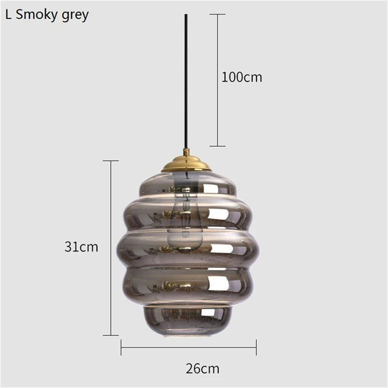 Modern nordic stained glass ball pendant light - vue 15 sur 15