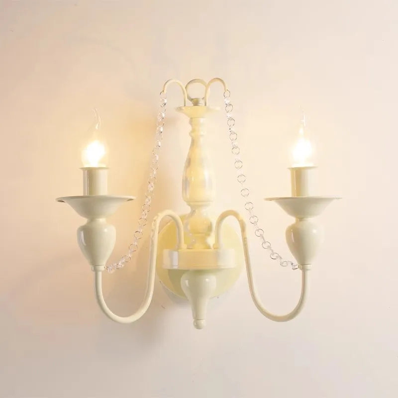 Retro crystal wall lamp rustic style for decoration