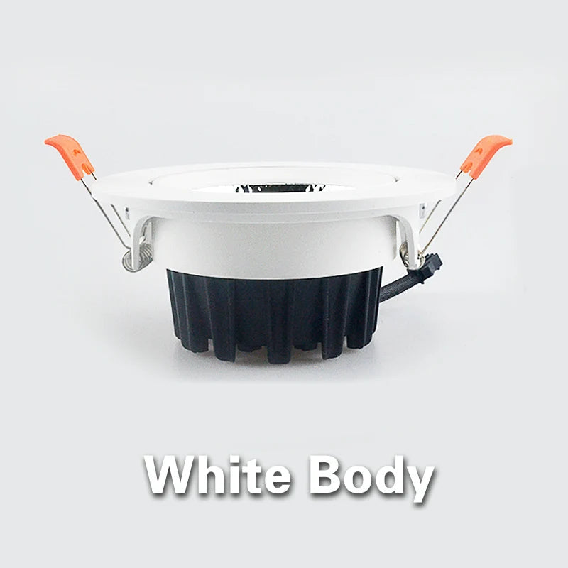 Dimmable LED downlight 7W 9W 12W 15W AC90V-260V COB recessed ceiling lamp for home lighting