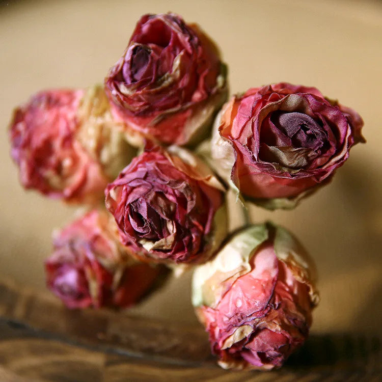 Silk artificial rose bouquet retro decorations for various spaces
