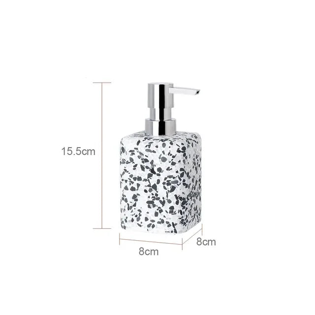 natural stone soap dispenser for decorative bathroom - vue 12 sur 14