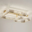 Modern dimmable LED crystal ceiling light for living room and bedroom