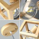 Modern solid wood pendant light for indoor lighting