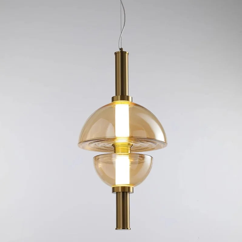 Nordic designer glass chandelier for modern spaces - vue 10 sur 11