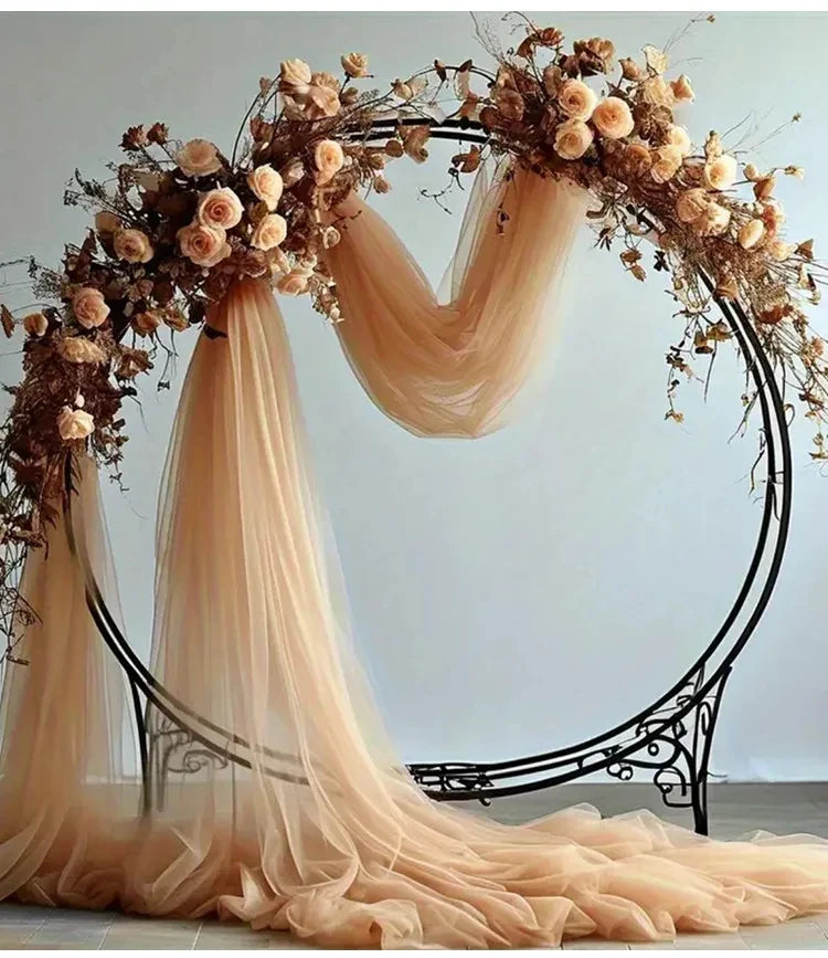 Sheer gauze table runner for wedding and party decoration