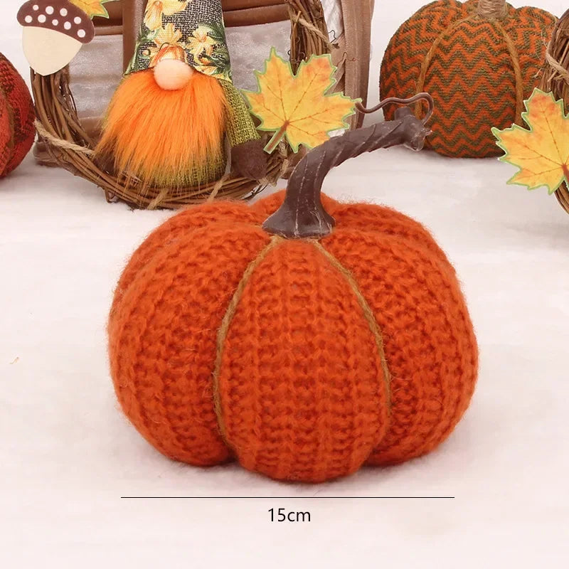 Decorative fabric pumpkins for halloween, thanksgiving and celebrations - vue 9 sur 9