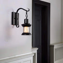 Vintage metal and glass wall light in retro industrial style