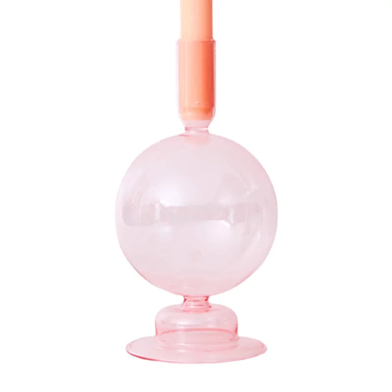 Glass taper candle holders for wedding table decoration - vue 25 sur 32