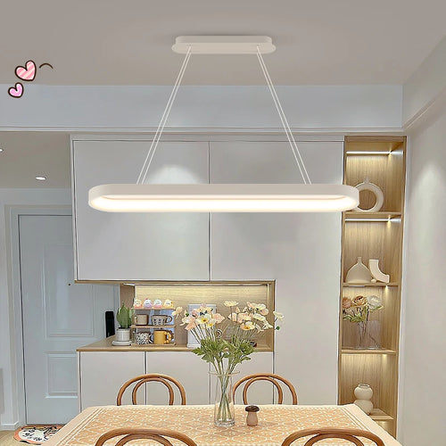 Modern LED pendant light for minimalist interior lighting - vue 6 sur 6