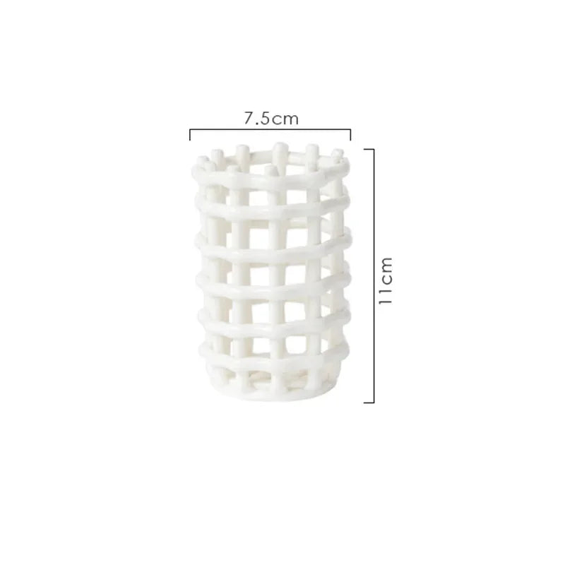 ceramic storage basket for fruits and kitchen utensils