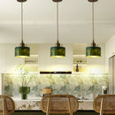 Natural jade pendant light French retro style for elegant interiors