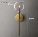 Nordic retro glass wall light for interior decoration