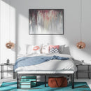Metal ceiling light with underbed storage 41 cm