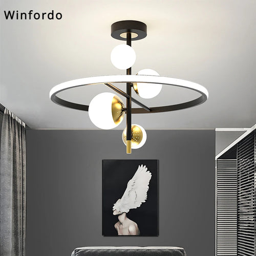 Modern nordic LED chandelier simple ball for indoor use