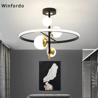Modern simple nordic LED ball chandelier for indoor lighting