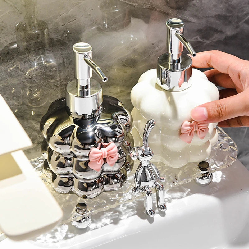 ceramic bottle for shampoo and hand sanitizer - vue 4 sur 10