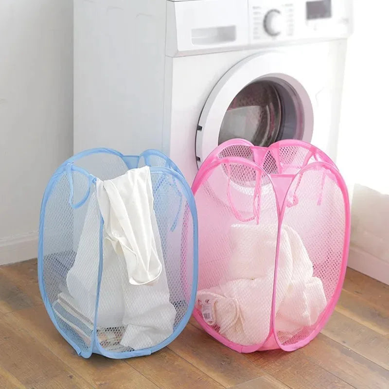 portable foldable laundry basket for convenient storage