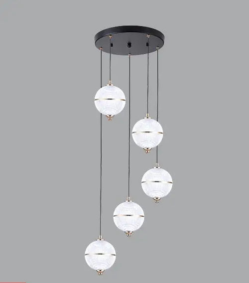 Modern acrylic ball pendant light for restaurant and bar - vue 9 sur 16