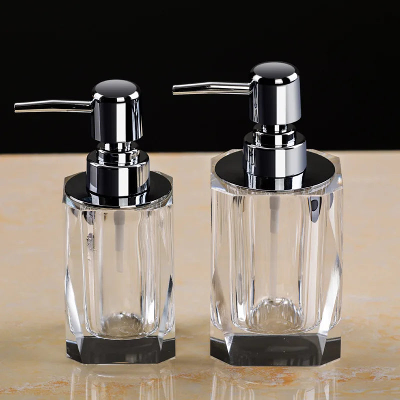 Creative and practical glass soap dispenser for bathroom - vue 3 sur 12