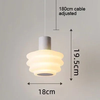 Danish cord pendant light with dimmable LED