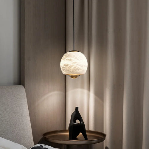 Modern marble chandelier for elegant interior decor - vue 6 sur 6