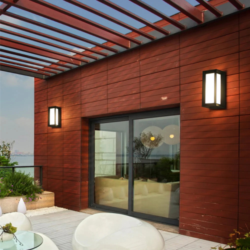 Waterproof LED wall light for outdoor garden patio - vue 4 sur 7
