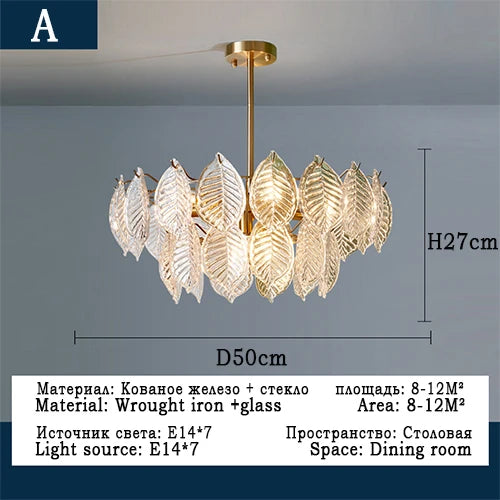 Modern glass chandelier for elegant and refined interior decor - vue 10 sur 11