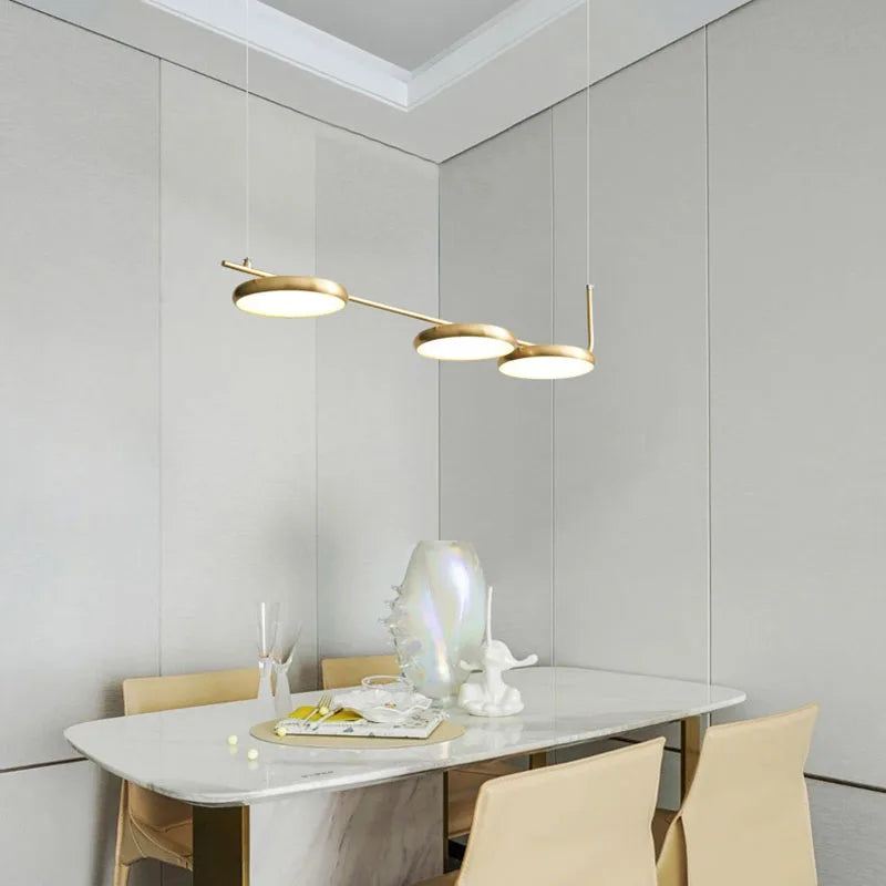 Modern adjustable height pendant chandelier - vue 4 sur 10