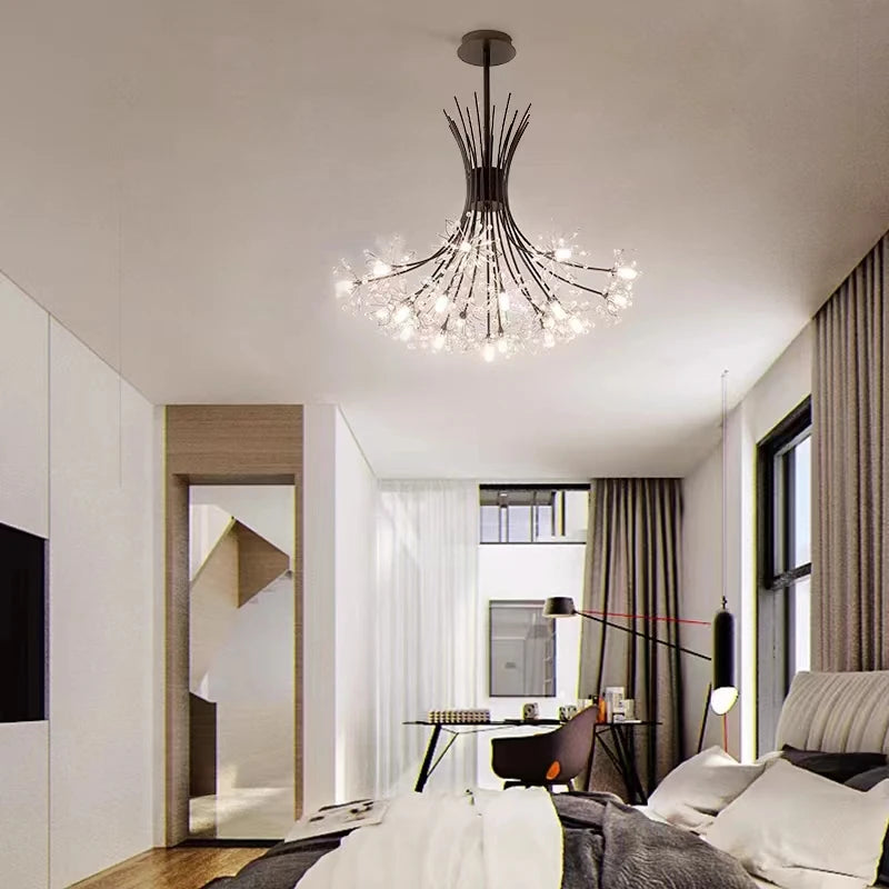 Dandelion crystal pendant light for modern ambience
