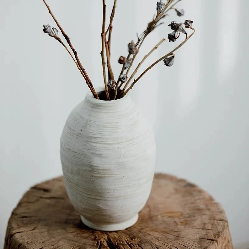 handmade retro ceramic vases for dried flowers