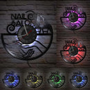 vinyl wall clock for nail and beauty salon