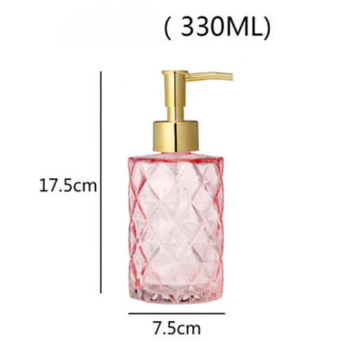 portable glass liquid soap dispenser for bathroom - vue 14 sur 17