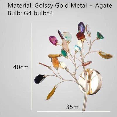 Elegant postmodern agate firefly chandelier