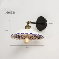 Modern decorative retro porcelain wall light