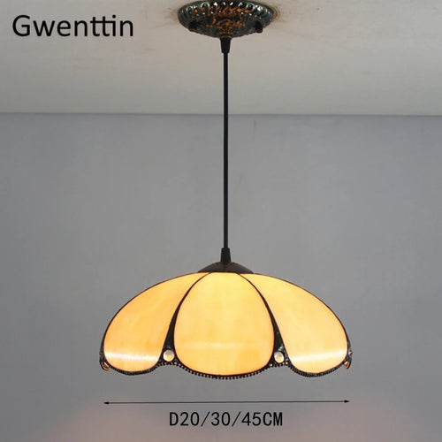 Tiffany stained glass chandelier for interior decoration - vue 7 sur 10