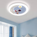 Astronaut ceiling light for children's room with playful and protective design