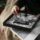 retro decorative leather tray for storage and display