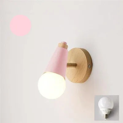 Nordic simple wall lamp for children's room, bedroom, bedside, sofa, hallway LED lighting