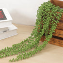 Decorative artificial succulent plants in rattan for hanging garden
