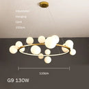 Modern glass chandelier with bubbles for elegant interiors